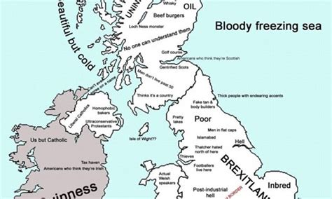 Reddit User Posts Very Offensive Map Of Uk Stereotypes