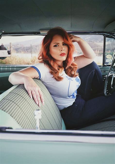 Photoshoot With A Redhead In A Classic Car Visit My Instagram Rayvoltagebeauty Redhead