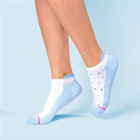 Ankle Compression Socks For Women Dr Motion Tri Color Dots