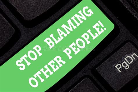 Word Writing Text Stop Blaming Other People Business Concept For Do