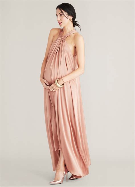 Hatch Maternity The Fete Gown Rosewood Size Os Boho Maternity