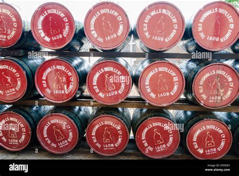 Barrels Of Whiskey At The Bushmills Distillery Stock Photo Alamy