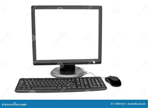 Monitor Keyboard Mouse Stock Image Image Of Background 17895103