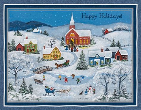 Founded in 1982, the lang reputation for beautiful artistry and attention to detail began with a hand painted canvas followed by a vision for a decorative calendar, the lang folk art wall calendar. Snowy Evening Christmas Cards , 1004663 | Lang | Christmas art, Christmas illustration ...