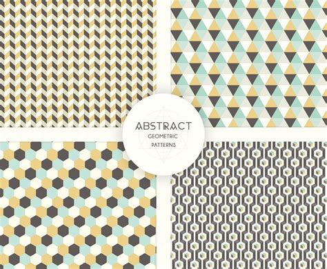 Abstract Geometric Seamless Patterns Vector Vector Art Graphics
