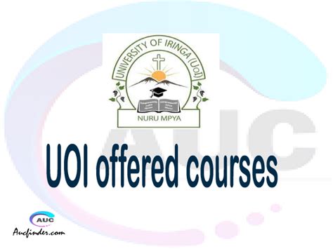 Uoi Courses 2024 University Of Iringa Offered Courses 2024