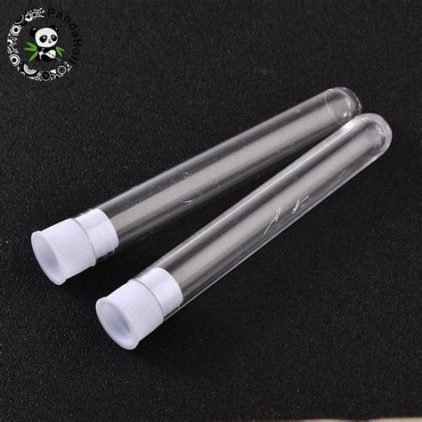 Buy Clear Tube Plastic Bead Containers With Lid 12mm