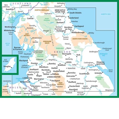 Northern England Map