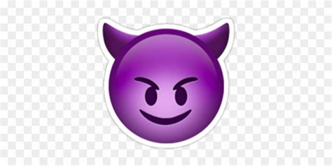 Emoji Evil Stickers By Emoji2 Redbubble Smiling Face With Horns