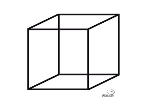 Formas Cubo 3d Dibujo 2176 Dibujalia Dibujos Para Colorear Y
