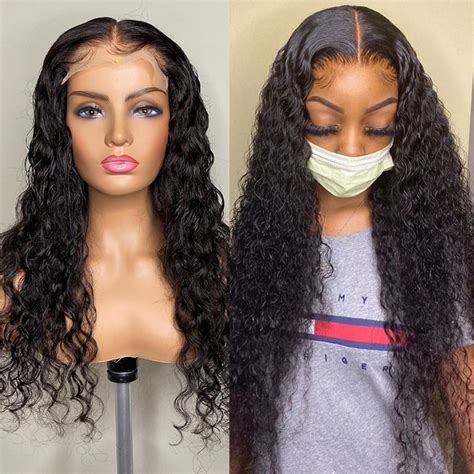 Deep Wave X Lace Closure Wigs HD Lace Frontal Wigs Pre Etsy