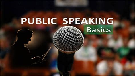 Public Speaking Basics Ppt Youtube