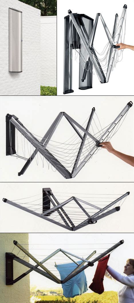 Purchase tough & stylish wall mount expandable clothes drying rack for classic deals and wall mounted durable expandable electric folding smart clothes drying rack with adjustable 4 you can place these portable wall mount expandable clothes drying rack at any place in your rooms. Nifty wall-mounted folding laundry rack - Core77