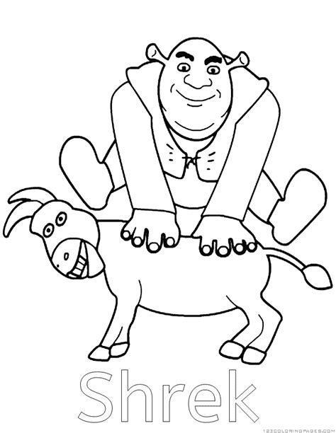 A beautiful coloring page with the children of shrek and fiona #12487678. Shrek Coloring Pages
