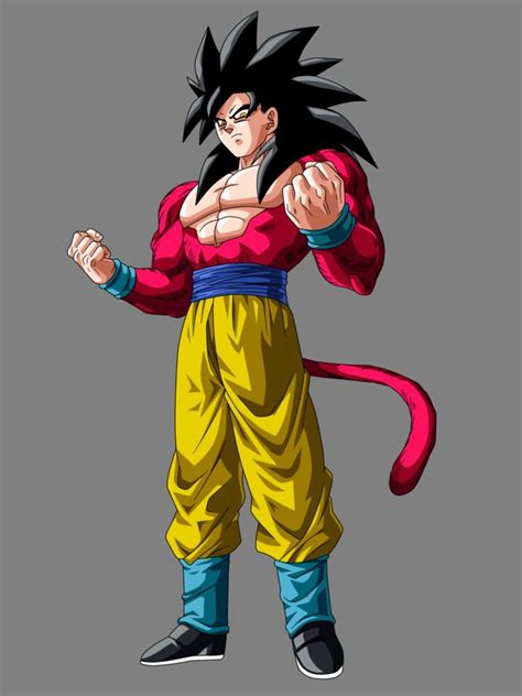 The super saiyan 4 form was designed by toei animation's character designer katsuyoshi nakatsuru. Goku Super Saiyan 4 | Goku super saiyan, Goku super ...