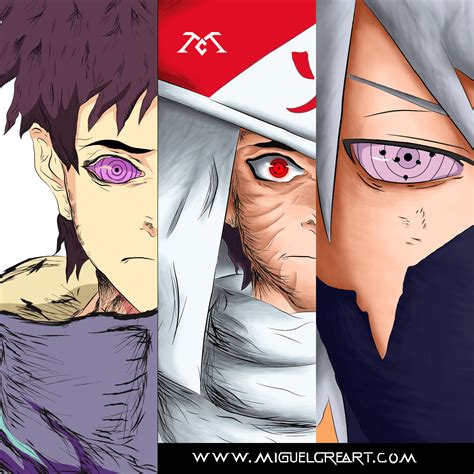 Ilustración Obito Uchiha Y Kakashi Sensei Naruto Shippuden