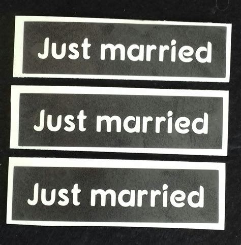 Just Married Word Phrase Stencils Just Pick How Many You Want From