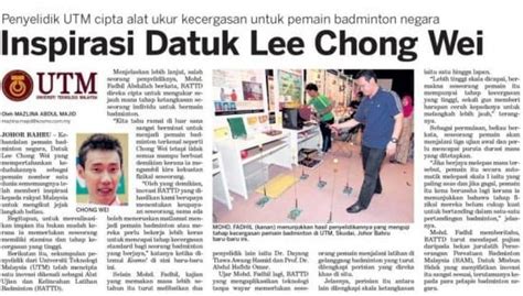 The malaysia open and the chinese taipei open. Inspirasi Datuk Lee Chong Wei - Kosmo 16 Okt. 2013 | UTM ...