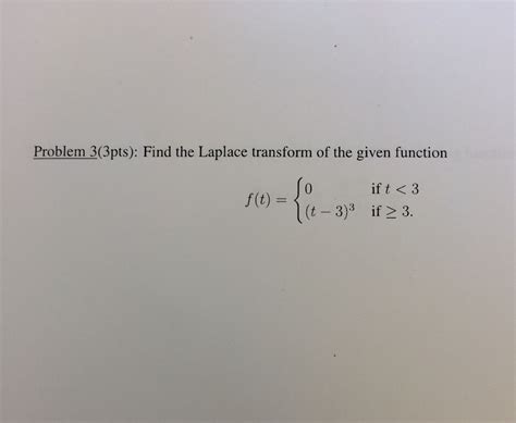 solved find the laplace transform of the given function