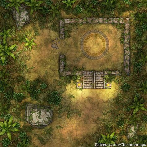 Battlemap Small Jungle Temple 25x25 Oc Dmresourcereposts