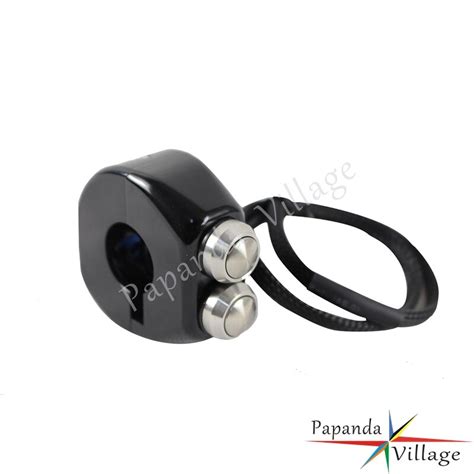 Papanda Black Aluminum M Switch Push Botton Universal For Scooters Motorbikes With 25 4mm 1