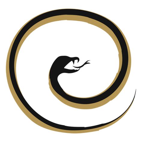 Black And Gold Snake In A Spiral Png And Svg Design For T Shirts