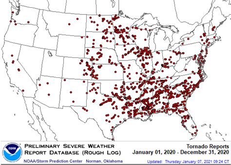 Annual 2020 Tornadoes Report National Centers For Environmental Information Ncei
