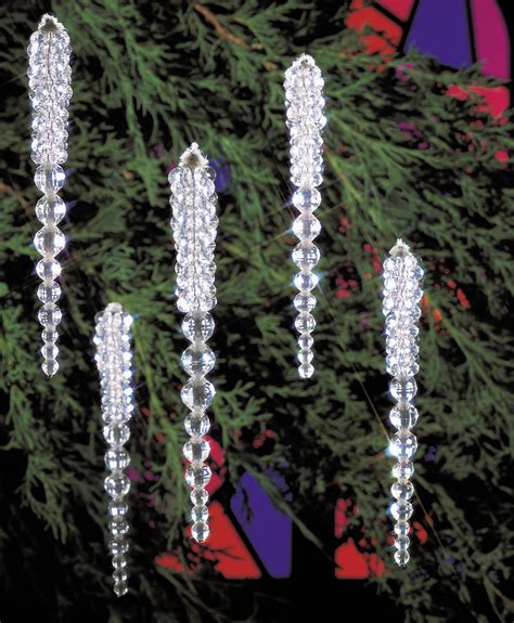The Beadery Sparkling Icicles Holiday Ornament Kit In 2021 Beaded Christmas