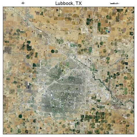 Aerial Photography Map Of Lubbock Tx Texas