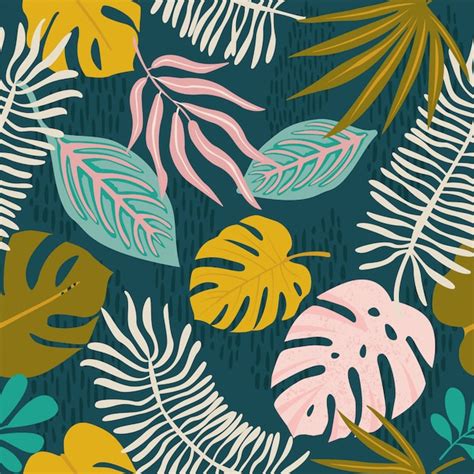 Premium Vector Collage Contemporary Floral Seamless Pattern