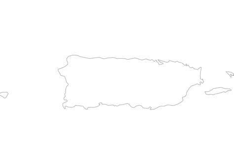 Blank Map Of Puerto Rico Svg Vector Outline Map