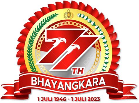 Logo Officiel De La Hutte Bhayangkara 2023 Vecteur Png Anniversaire