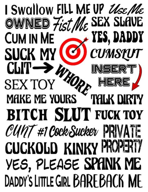 27 Bdsm Temporary Tattoos For Adults Kinky Sex Master Slave Etsy