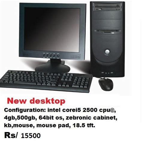 I5 Assemble Desktop Hard Drive Capacity 500gb Screen Size 185 At