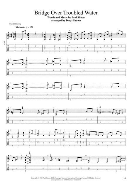 Bridge Over Troubled Water By Paul Simon Digital Sheet Music For