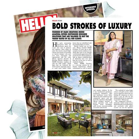 Hello Magazine Aug 2021 Top Interior Designer In Gurgaon Best
