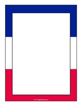 Celebrate France with this printable border made up of the French flag ...