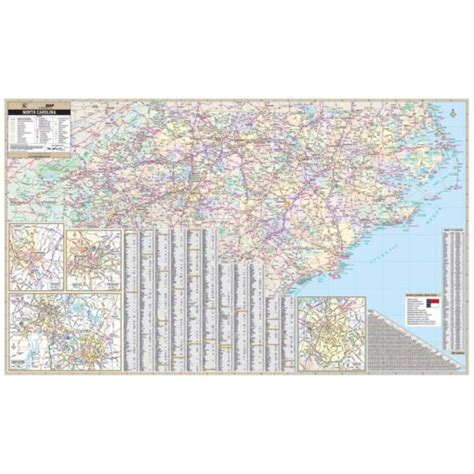 North Carolina State Wall Map Shop State Wall Maps