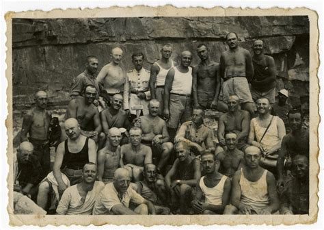 Group Portrait Of Bulgarian Jews In A Forced Labor Brigade In Bov