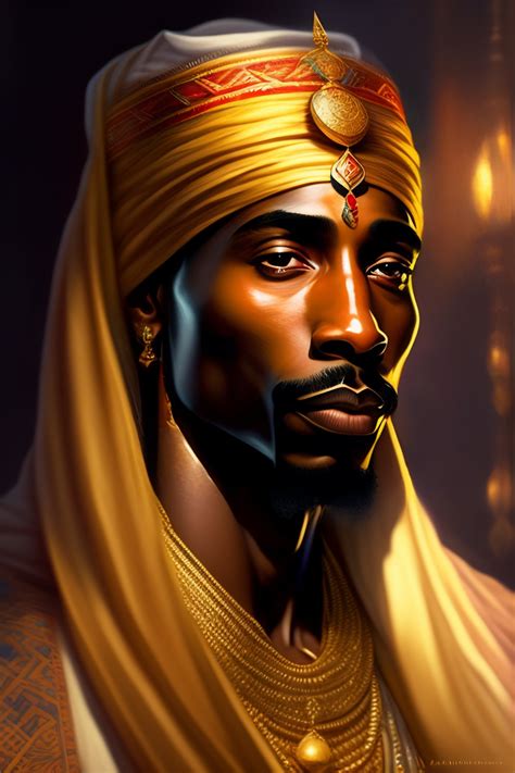 Lexica Tupac Shakur In Egyptian Clothing Style Highly Detailed