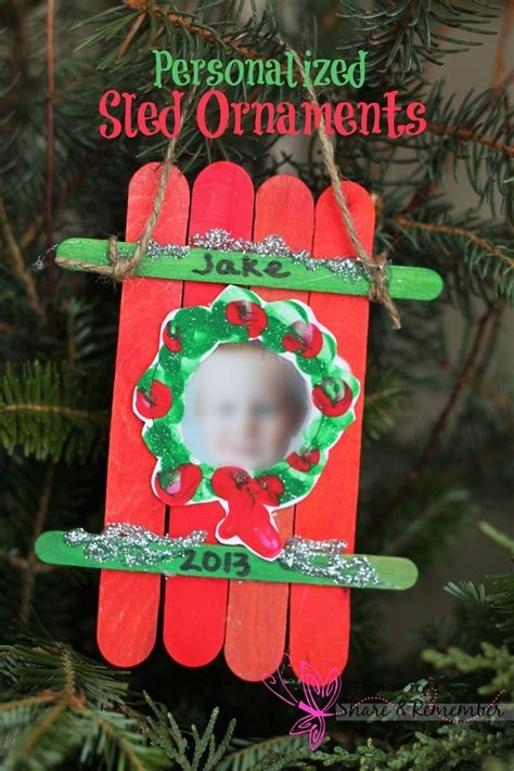 Parents love anything and everything that is personalized especially for them. Sled Craft Ornament | Christmas gifts for parents ...