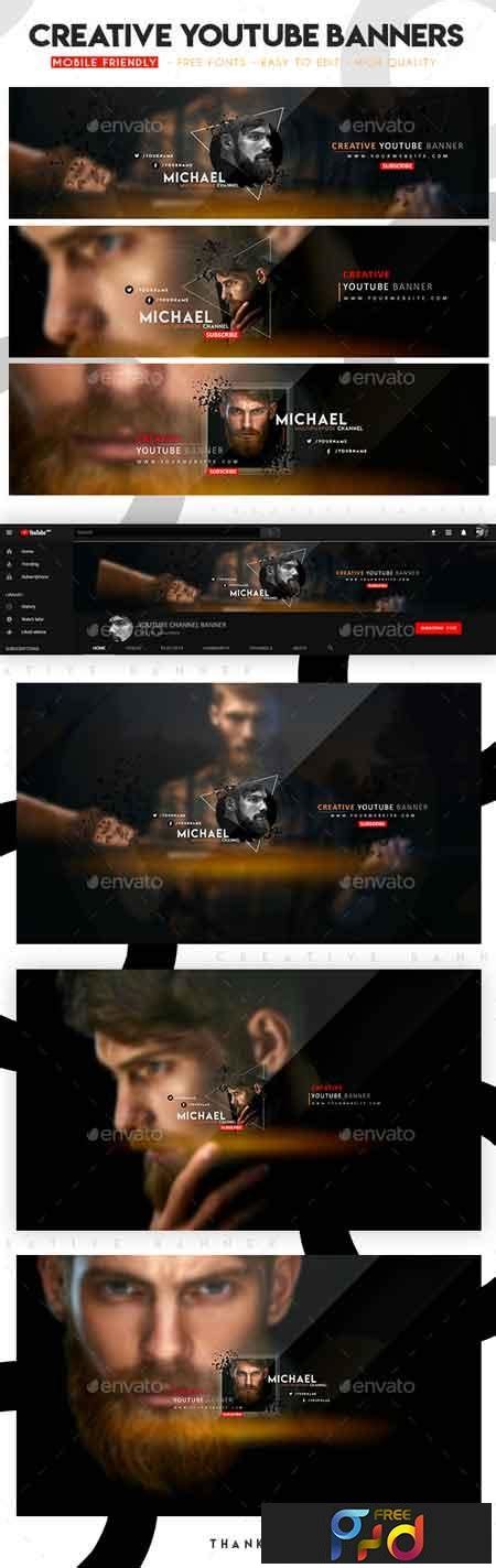 Creative Multipurpose Youtube Banners Graphicux