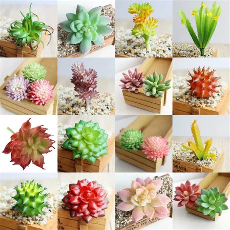 Buy Artificial Succulents Plant Garden Miniature Fake