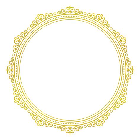 Goldener Kreisrandwirbel Goldrand Kreisgrenzen Kreis Png Und Psd