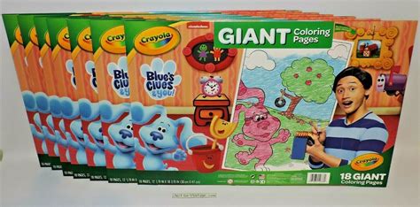 Lot Of 7 Crayola Giant Coloring Book Blues Clues And You 18 Pages Kid