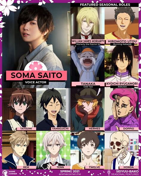 Anime Corner Soma Saito Voices William James Moriarty In
