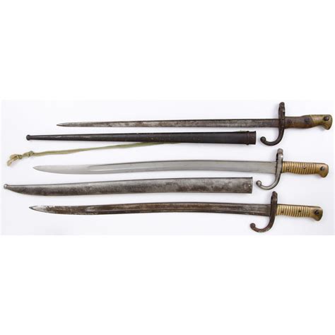 Lot Of Three French Bayonets Cowans Auction House The Midwests