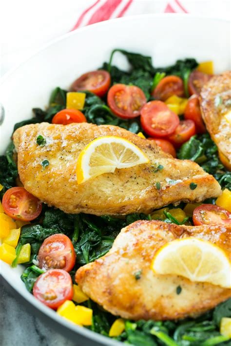 Chicken breast recipes are packed with lean protein, try these ideas from jamie oliver for a tasty meal, from chicken fajitas to roasted chicken breast. Pan Seared Chicken Breast with Spinach - Dinner at the Zoo