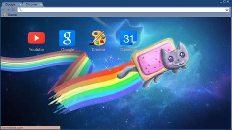 Nyan Cat Theme Right Chrome Theme Themebeta