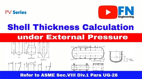 Shell Thickness Calculation Under External Pressure In Pressure Vessels